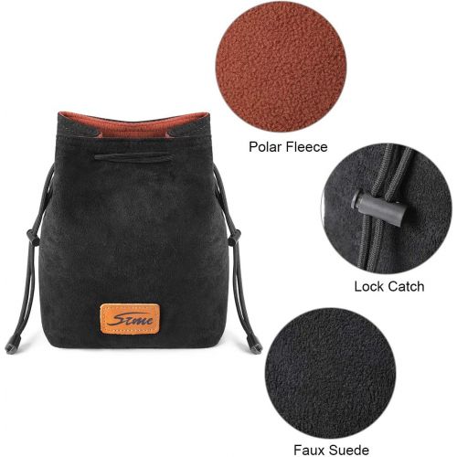  S-ZONE Soft Camera Bag DSLR Insert Handbag Drawstring Lens Case Compatible with Canon Nikon Sony