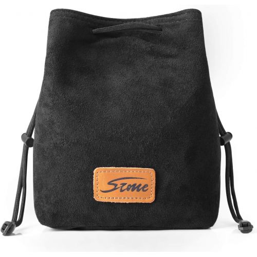  S-ZONE Soft Camera Bag DSLR Insert Handbag Drawstring Lens Case Compatible with Canon Nikon Sony