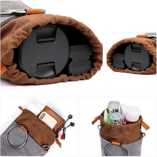  S-ZONE Camera Bag Insert Case Lens Pouch Shoulder Purse Protective Compatible with Nikon Canon Sony