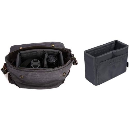  Visit the S-ZONE Store S-ZONE Water Resistant DSLR SLR Camera Insert Bag Inner Case Bag(Medium)