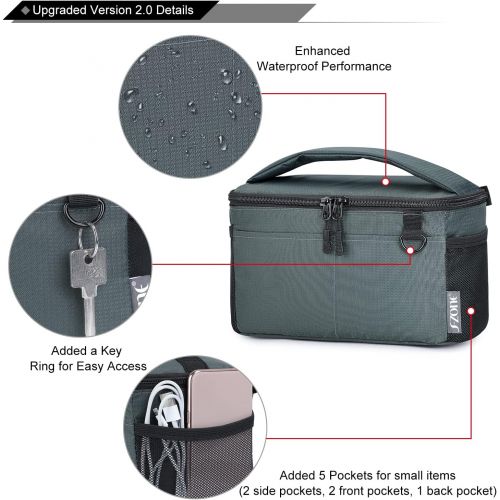  S-ZONE Water Resistant Camera Insert Bag with Sleeve Camera Case Upgraded Version 2.0