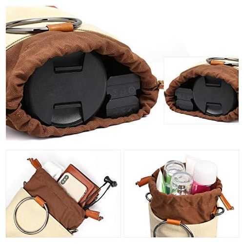  S-ZONE Camera Bag Insert Case Lens Pouch Shoulder Purse Protective Compatible with Nikon Canon Sony