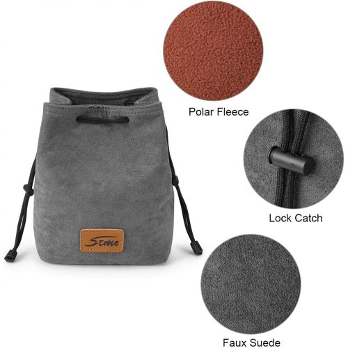  S-ZONE Soft Camera Bag DSLR Insert Handbag Drawstring Lens Case Compatible with Canon Nikon Sony