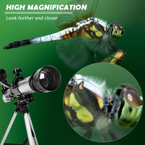  [아마존베스트]SZRWD Beginner telescope, telescope astronomical, refractor, telescope, 360 mm focus, 50 mm diameter, powerful focusing capacity, high resolution, suitable for children and student