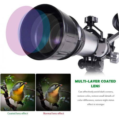  [아마존베스트]SZRWD Beginner telescope, telescope astronomical, refractor, telescope, 360 mm focus, 50 mm diameter, powerful focusing capacity, high resolution, suitable for children and student