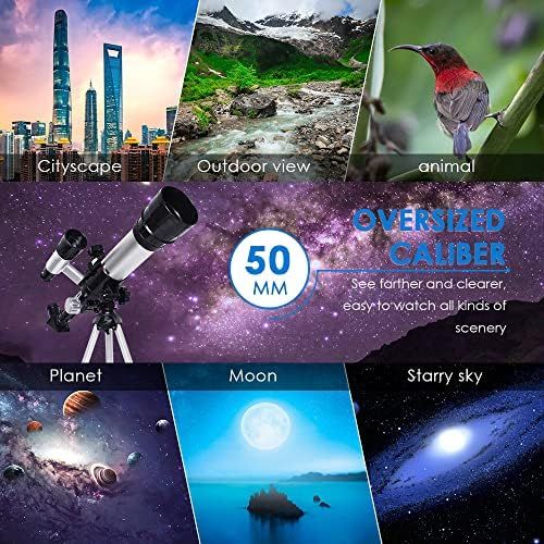  [아마존베스트]SZRWD Beginner telescope, telescope astronomical, refractor, telescope, 360 mm focus, 50 mm diameter, powerful focusing capacity, high resolution, suitable for children and student