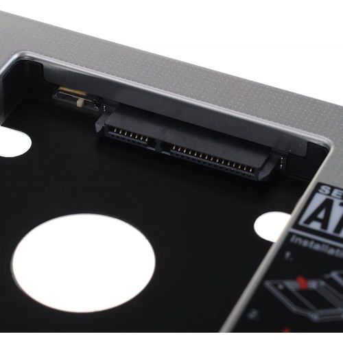  SZYIKUER SATA Hard Drive Caddy, Universal 9.5 mm SATA to SATA 2nd SSD HDD Hard Drive Caddy Adapter Tray Enclosures for DELL HP Lenovo ThinkPad ACER Gateway ASUS Sony Samsung MSI Laptop