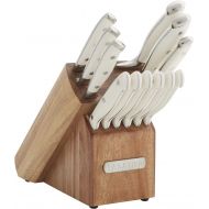 Sabatier Forged Triple Riveted Acacia Cutlery Set, 13-Piece, White