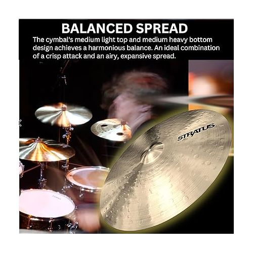  Sabian STRATUS Hi-Hat Cymbals Pair, 15 Inch