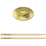 Sabian SBR1811 SBR Series Pure Brass 18-Inch Crash/Ride Cymbal with Drum Sticks, Pair