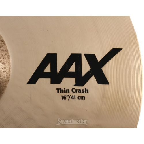  Sabian 16 inch AAX Thin Crash Cymbal - Brilliant Finish