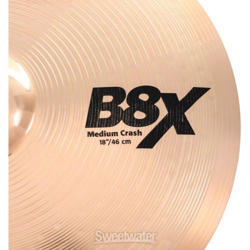  Sabian 18 inch B8X Medium Crash Cymbal