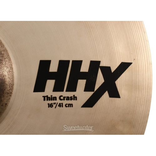  Sabian 16 inch HHX Thin Crash Cymbal - Brilliant Finish