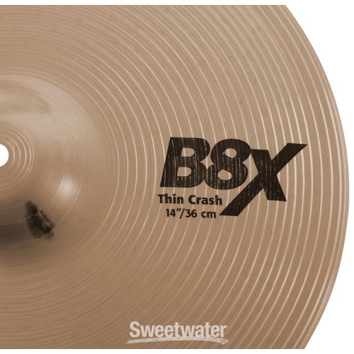  Sabian 14 inch B8X Thin Crash Cymbal