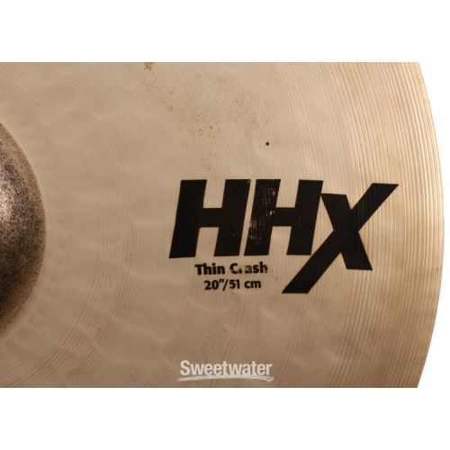  Sabian 20 inch HHX Thin Crash Cymbal - Brilliant Finish