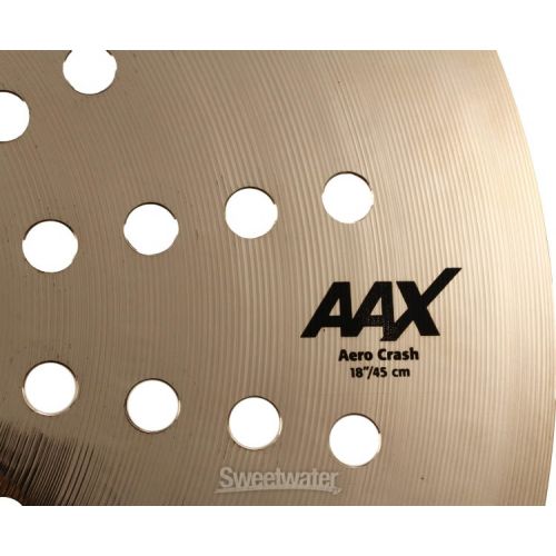  Sabian 18 inch AAX Aero Crash Cymbal - Brilliant Finish