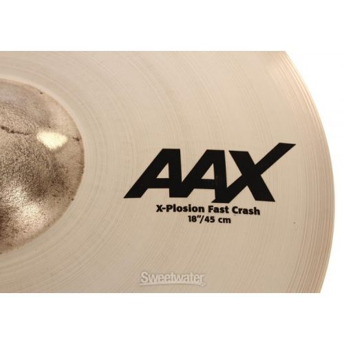  Sabian 18 inch AAX X-Plosion Fast Crash Cymbal - Brilliant Finish