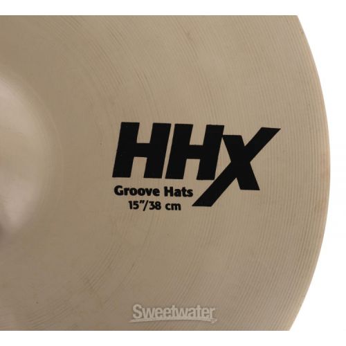  Sabian 15 inch HHX Groove Hi-hats Cymbal - Brilliant Finish