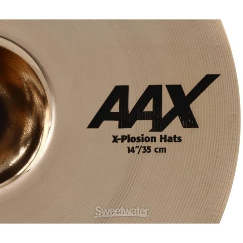  Sabian 14 inch AAX X-Plosion Hi-hat Cymbals - Brilliant Finish