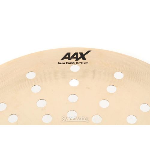  Sabian 16 inch AAX Aero Crash Cymbal - Brilliant Finish