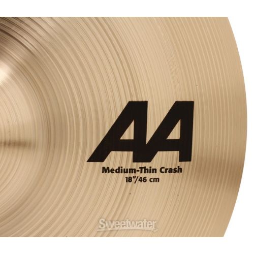  Sabian AA Medium Thin Crash Cymbal - 18 inch