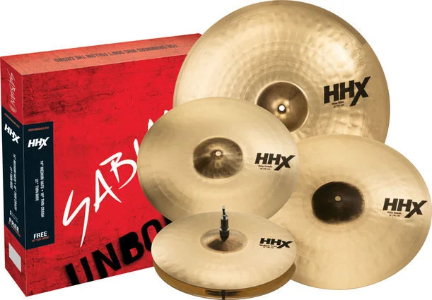  Sabian HHX Performance Cymbal Set - 14/16/18/21 inch - Brilliant Finish