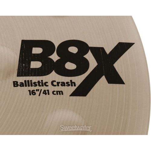  Sabian 16 inch B8X Ballistic Crash Cymbal