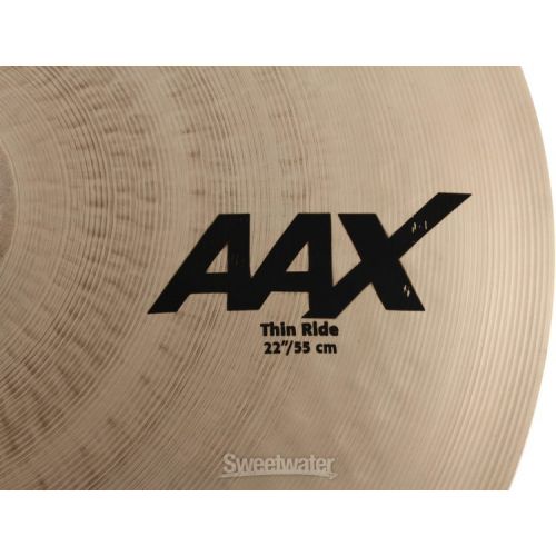  Sabian 22 inch AAX Thin Ride Cymbal - Brilliant Finish