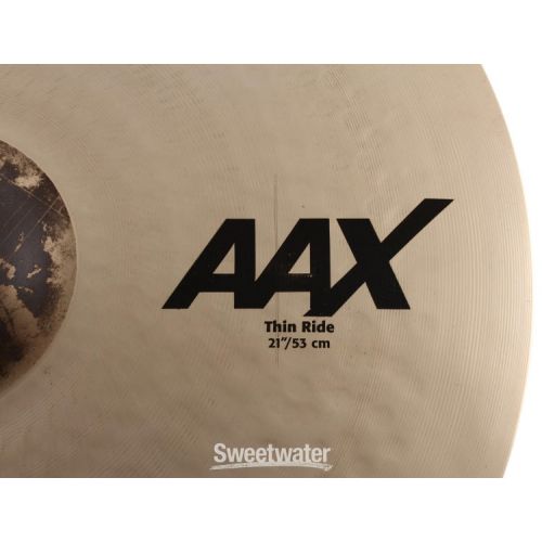  Sabian 21 inch AAX Thin Ride Cymbal - Brilliant Finish