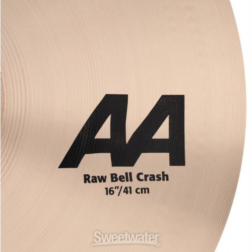  Sabian 16 inch AA Raw Bell Crash Cymbal