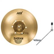 Sabian 216XISOCB 16 AAX ISO Crash Brilliant w/ Cymbal Boom Arm and Clamp