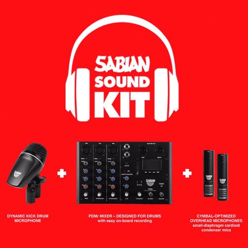  Sabian SSKIT 4-Piece Drum Mic & Mixer Kit