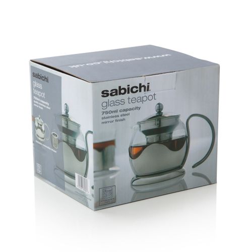  Sabichi Glas-Teekanne mit Filter