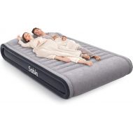 [아마존 핫딜]  [아마존핫딜]Sable Air Mattresses Queen Size Inflatable Air Bed with Built-in Electric Pump & Storage Bag, Comfortable for Camping Travelling or Overnight Guests, Height 17