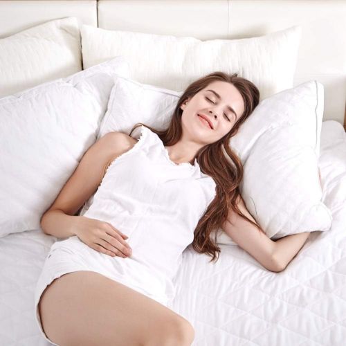  [아마존핫딜][아마존 핫딜] Sable Pillows for Sleeping, 2 Pack Goose Down Alternative Quilted Bed Pillow, FDA Registered, Super Soft Plush Fiber Fill, Adjustable Soft, Relief for Neck Pain, Queen Size, 30×20