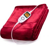 [아마존 핫딜] Sable Electric Throw, Heated Blanket Fast-Heating, Full Body Warming ETL Certified, 10 Temperature Settings Auto Off, 50 x 60