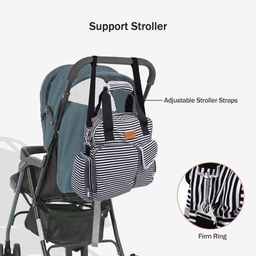  Sable Diaper Bag Backpack for Baby Care, Multi Function Waterproof Insulated and Cooler Tote Travel Backpack with 11 Spacious Pockets (Adjustable Straps, Nappy Bag, Tissue Pocket)