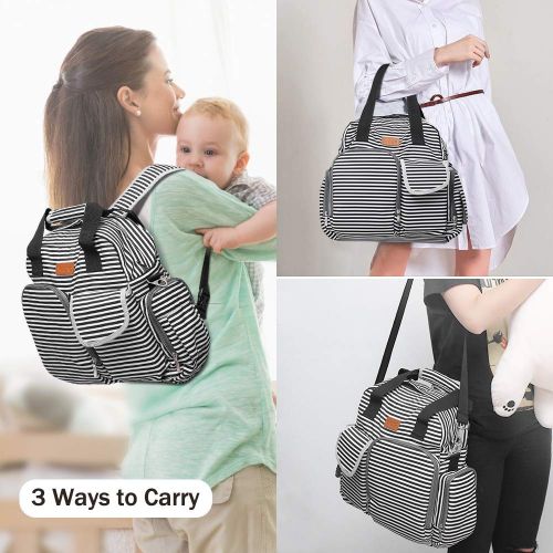  Sable Diaper Bag Backpack for Baby Care, Multi Function Waterproof Insulated and Cooler Tote Travel Backpack with 11 Spacious Pockets (Adjustable Straps, Nappy Bag, Tissue Pocket)