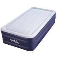 Sable Inflatable Bed with Built-in Electric Pump Twin Size Upgraded Raised Inflatable Blow up with a Storage Bag, Height 18