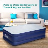 Sable Air Mattress with Built-in Electric Pump, Raised Blow up Air Bed with a Storage Bag, Height 18’’, Twin Size