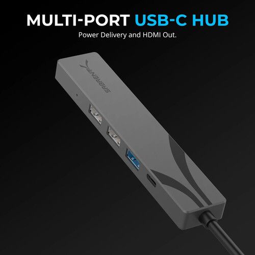  Sabrent 4-in-1 Multi-Port USB-C Hub (Gray)