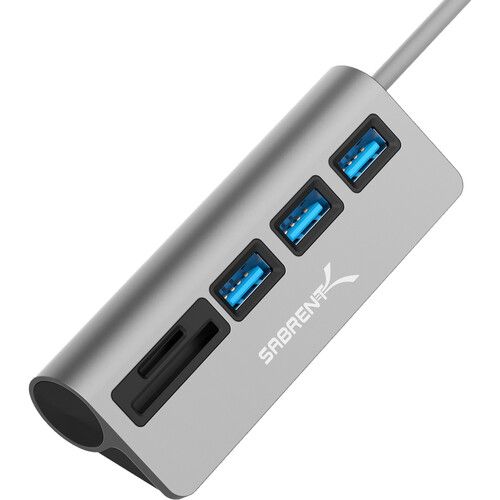  Sabrent 3-Port USB 3.0 Hub with SD and Micro SD Card Readers