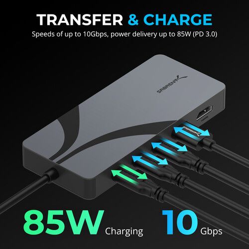  Sabrent 5-in-1 USB4 Travel Hub (Gray)