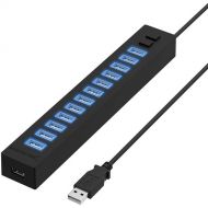 Sabrent 13-Port USB 2.0 Hub with Power Adapter