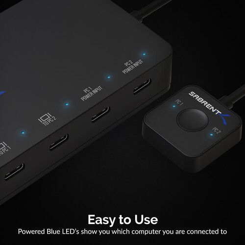  Sabrent 2-Port USB Type-C KVM Switch