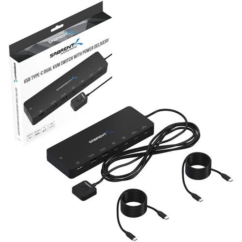  Sabrent 2-Port USB Type-C Dual KVM Switch