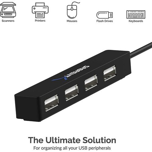  Sabrent 4-Port USB 2.0 Hub with 9.5