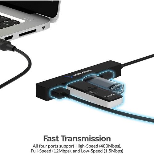  Sabrent 4-Port USB 2.0 Hub with 9.5