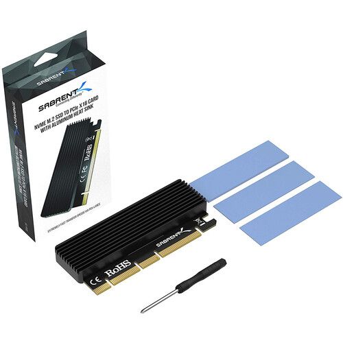  Sabrent NVMe M.2 SSD to PCIe Adapter Card with Aluminum Heatsink