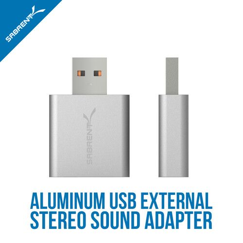  Sabrent AU-EMAC USB External Stereo Sound Adapter (Silver)